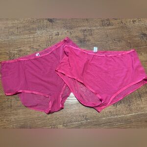 Parade 2X hot pink sheer panties